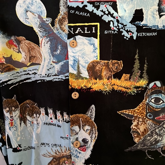 Vintage Alaska All Over Print Hawaiian Shirt - Picture 3 of 4